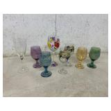 Decorative Glass Goblets and Wine Glasses