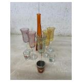 Glassware Lot with Decorative Vase
