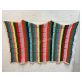 Handmade Crochet Multicolor Striped Blanket