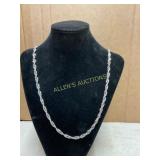 Sterling Silver Rope Chain Necklace