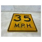 35 MPH Reflective Sign