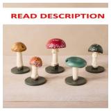 5PC MUSHROOM DECORATIVE FIGURES - JOHN DERIAN FOR