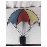 Painted Metal Umbrella Wall Decor