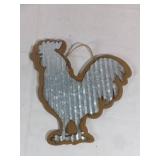 Galvanized Metal Chicken Wall Decor