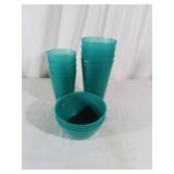 Plastic Cups and Bowl