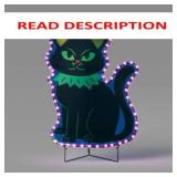 24" LED 2D HALLOWEEN CAT SCULPTURE - HYDE & EEK! B