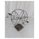 Metal Armillary Sphere Decor on Base