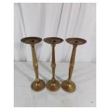 Three Brass Candlesticks