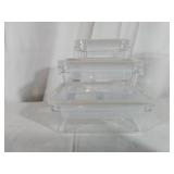 Three Plastic Storage Containers