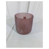 Textured Glass Cylindrical Vase