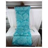 Turquoise Cushion with Coral Pattern
