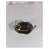 Gold-Toned Aluminum Leaf-Shaped Bowl