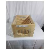Wooden Crate With Pumpkin Cutout