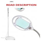 LIGHTVIEW MAGNIFIER LED FLOOR LAMP, WHITE