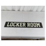 Black Metal Locker Room Sign