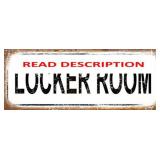 HOMEBODY ACCENTS LOCKER ROOM METAL SIGN 6"X16" FUN