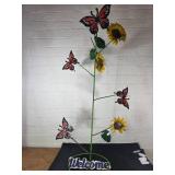 Metal and Tin Butterfly And Sunflower Welcome Sign