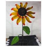 Metal and Tin Sunflower Sculpture