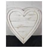 White Wooden Heart Wall Decor