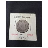 1915 Barber Silver Quarter