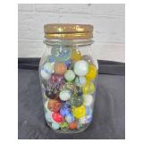 Mason Jar with Marbles