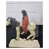 Cast Iron Figure of Woman on Horseback