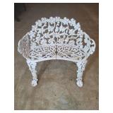 Cast Iron Chair with Leaf and Vine Motif