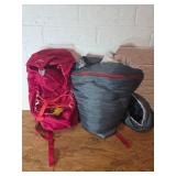Backpack and Sleeping Bag