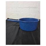 Cihsa Blue Enamel Saucepan with Handle