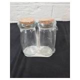 Case of Glass Jars with Cork Stoppers