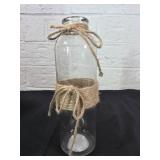 Case of Clear Glass Bottles With Twine Accents