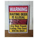 Warning Sign on Deer Baiting