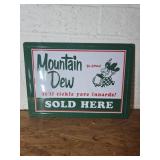 Metal Mountain Dew Sign
