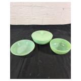 Three Jadite Dishes with Lid
