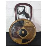 Tin Padlock-Shaped Decorative Plaque