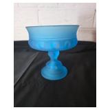 Frosted Glass Compote Dish
