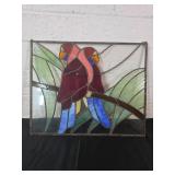 Stained Glass Panel With Parrot Design