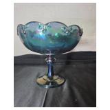 Carnival Glass Compote Dish
