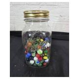 Mason Jar with Marbles