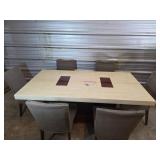 Marble Table with 6 Chairs