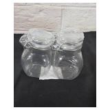 Case of Clear Glass Jars with Swing Lids
