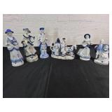 Blue and White Ceramic Figurines
