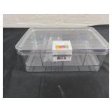 Clear Plastic Condiment Caddy with Lid