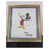 Framed Mickey Mouse Artwork Signed by Artist