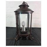 Bronze-Finish Lantern-Style Electric Lamp
