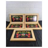 Five Wooden Produce Signs