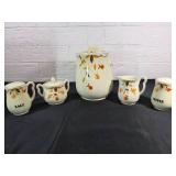 Hall Pottery Floral Kitchenware Set
