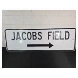 Jacobs Field Porcelain Sign