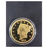 1854-S $20 Liberty Head Gold Coin