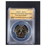 2019-D American Innovation $1 Coin, ANACS MS67